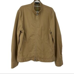 𝅺J Crew bomber Tan full zip jacket Barn Chore Jacket SZ L